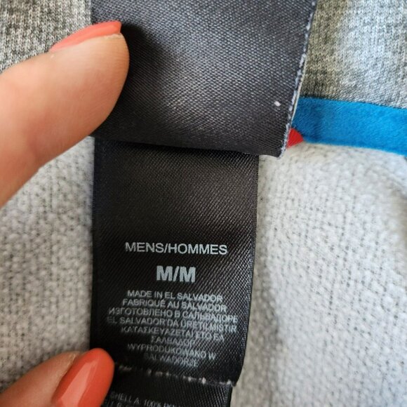 The North Face Pullover Sweatshirt Mens Gray Blue Accent Zipper Long Sleeve Sz M - Picture 9 of 16